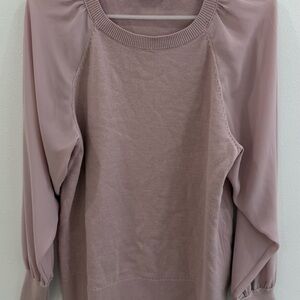 Women's Dusty Rose Long-Sleeve Knit Top